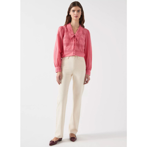 LK Bennett Lindy Embroidered Collar Blouse